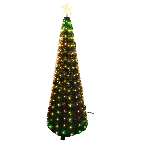 Pull Up Tree, Cone Shape, LED, Warm White, 5 ft H