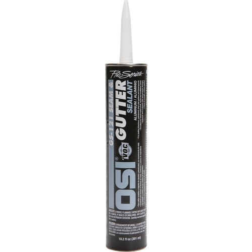 GS121 Series Gutter and Seam Sealant, White, Liquid, 10 oz Cartridge