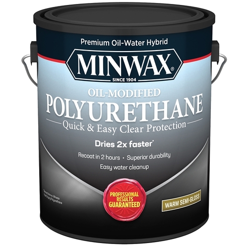 0000 Polyurethane, Semi-Gloss, Liquid, Clear, 1 gal, Can