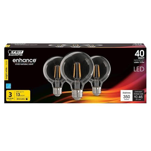 BULB LT LED FIL CLR BW 3K 40W - pack of 3