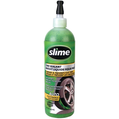 Slime 10019 Tire Sealant, 16 oz, Liquid, Slight Ammonia