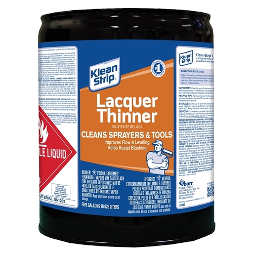 Lacquer Thinner, Liquid, Characteristic Ketone, Clear, 5 gal