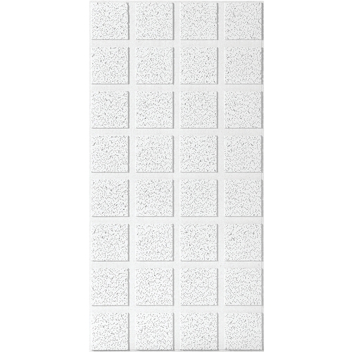 USG R2862 Ceiling Panel, 4 ft L, 2 ft W, 3/4 in Thick, Mineral Fiber, White/Beige/Gray - pack of 6