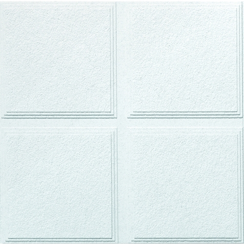 Luna Pedestals IV CLIMAPLUS Series Ceiling Panel, 2 ft L, 2 ft W, 3/4 in Thick, Mineral Fiber, White - pack of 12