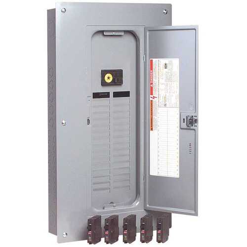 QO 100 Amp 32-Space 32-Circuit Indoor Main Breaker Plug-On Neutral Load Center with Cover Value Pack