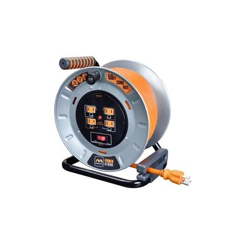 Masterplug OTMP501512G4SLU Cord Reel 50 ft. L PVC Multicolored