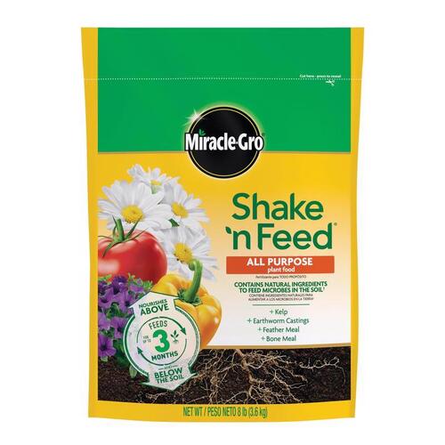 Shake 'n Feed All-Purpose Plant Food, 8 lb, Solid, 12-4-8 N-P-K Ratio - pack of 4