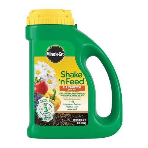 Shake 'n Feed 3001901 All-Purpose Plant Food, 4.5 lb, Solid, 12-4-8 N-P-K Ratio