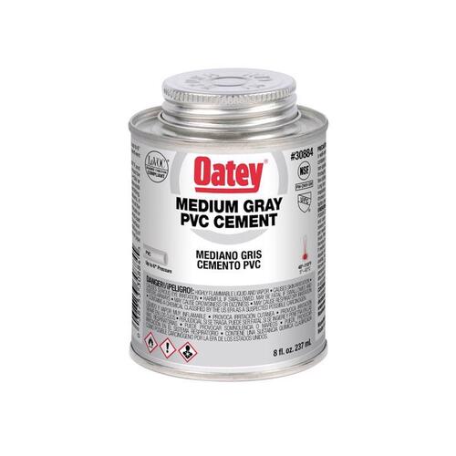 Oatey 30885 Cement Gray For PVC 16 oz Gray