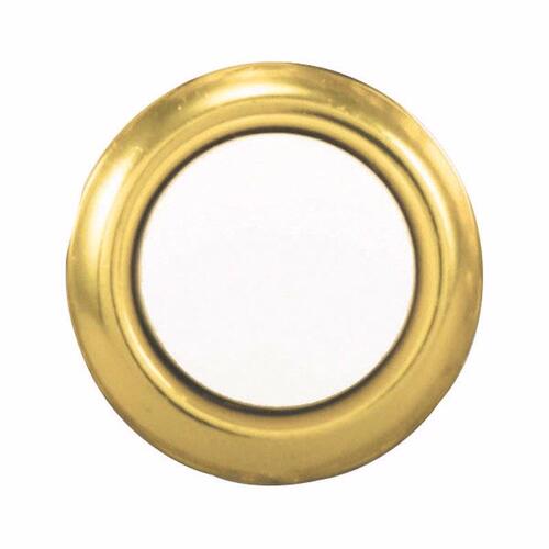 Pushbutton Doorbell Polished Brass Gold/White Metal Wired Polished Brass
