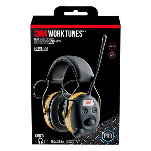 TEKK Protection Ear Muffs, 22 dB NRR, Black/Yellow