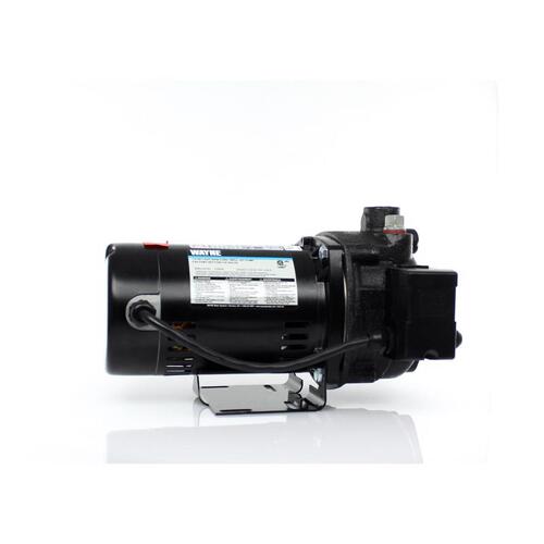 Wayne CWS50 Jet Well Pump, 120/240 V, 0.5 hp, 1-1/4 in Suction, 3/4 in Discharge Connection, 90 ft Max Head, 408 gph