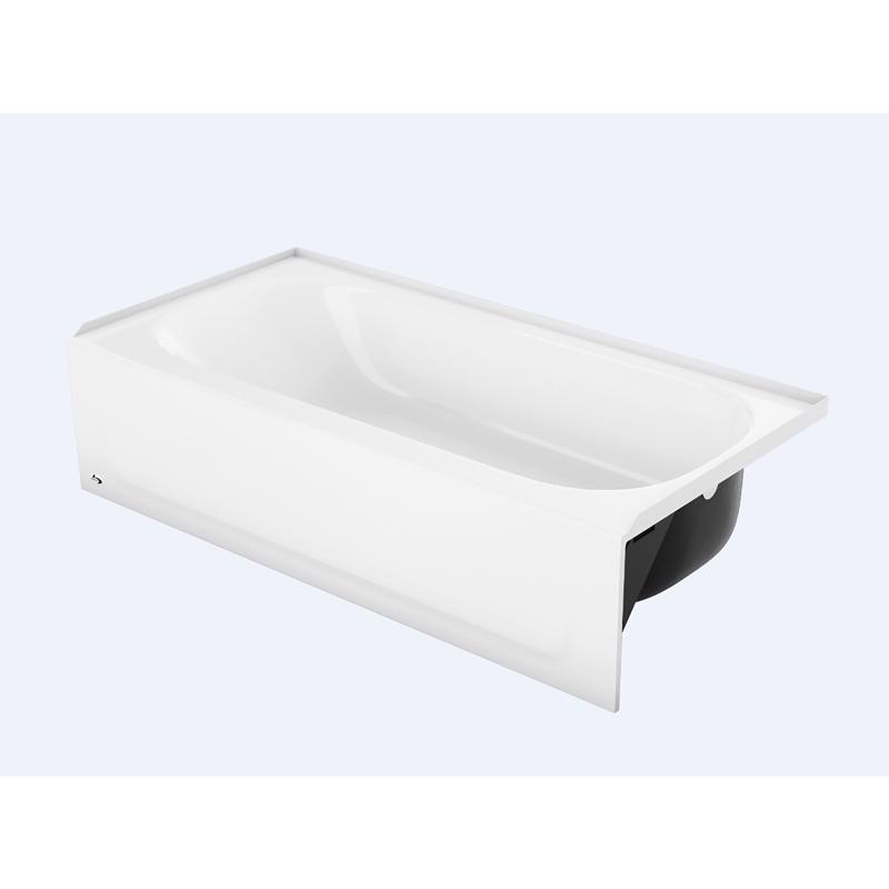 Bootz 011-3364-00 Aloha Bathtub, 39 gal Capacity, 60 in L, 30 in W, 14-1/4 in H, Steel, White, Porcelain-Coated