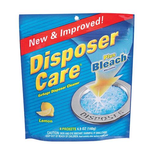 Glisten DP06N-PB Disposer Care Garbage Disposer Cleaner, 4.9 oz Pack, Powder, Lemon, Blue