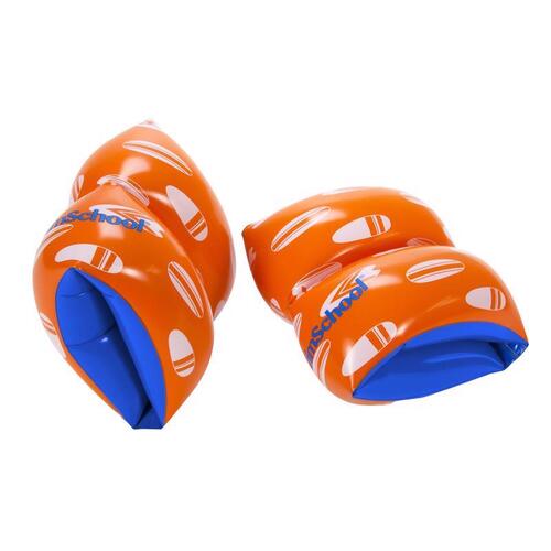 SwimSchool SSA15183A2 Swimming Arm Bands Orange/White Vinyl Inflatable Orange/White