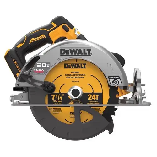 Brushless Circular Saw with Flexvolt Advantage, Tool Only, 20 V, 7-1/4 in Dia Blade