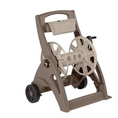 Hose Reel Cart Smart Tube 225 ft. Taupe Retractable Wheeled Taupe