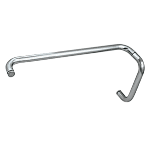 CRL BMNW8X18PN Polished Nickel 8" Pull Handle and 18" Towel Bar BM Series Combination Without Metal Washers