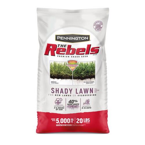 PENNINGTON SEED VIRGINIA DIV 100543727 Grass Seed The Rebels Tall Fescue Grass Partial Shade/Sun 20 lb Dark Green