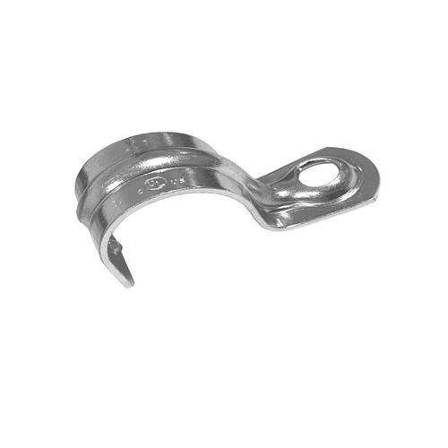 1 Hole Strap ProConnex 1/2" D Zinc-Plated Steel Silver - pack of 50