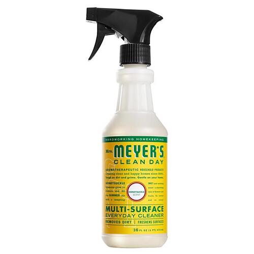 Mrs. Meyer's 17541 Multi-Surface Cleaner Clean Day Honeysuckle Scent Organic Liquid 16 oz