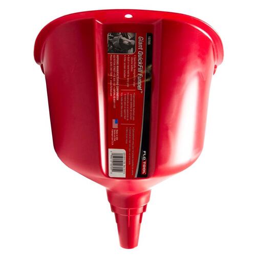 FloTool 10705 Funnel, Resin, Red, 9 in H