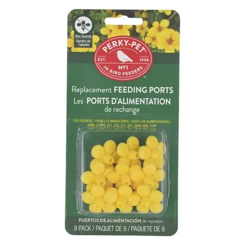 Replacement Yellow Feeder Flowers with Bee Guard, 9-Pk.