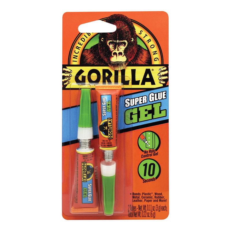 Gorilla 7820002 Super Glue, Liquid, Irritating, Straw/White Water, 3 g Tube