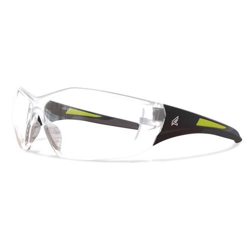 Edge Eyewear SD111-G2 Safety Glasses Delano G2 Wraparound Clear Lens Black Frame