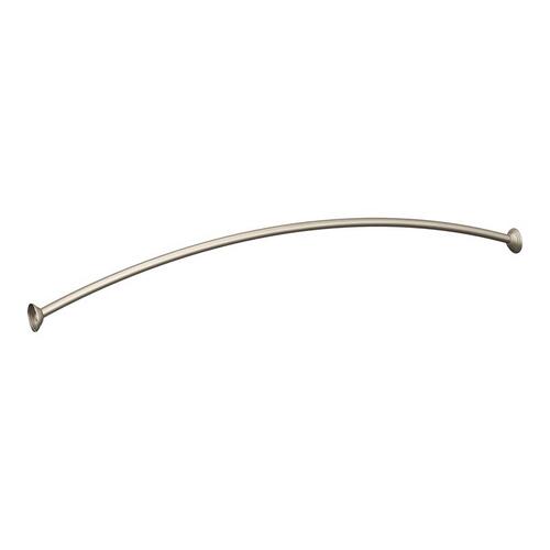 Moen DN2160BN Shower Rod, 54 to 72 in L Adjustable, 1 in Dia Rod, Stainless Steel, Brushed Nickel