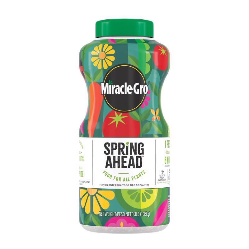 Miracle-Gro 3009610 Spring Ahead Plant Food, 3 lb Bottle, Solid, 15-5-10 N-P-K Ratio