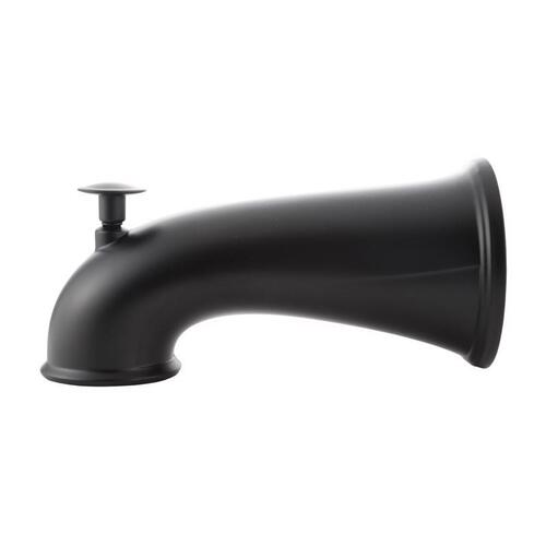 Tub Spout Universal 6.0" L X 3.07" W X 3.07" H Black Metal Matte