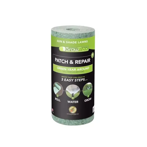 Grotrax 802 Quick Fix Grass Seed Roll, 50 sq-ft Coverage Area, Perennial, Dark Green Grass