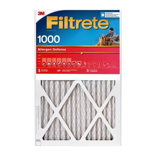 Allergen Air Filter Filtrete 23" W X 23" H X 1" D 11 MERV Pleated