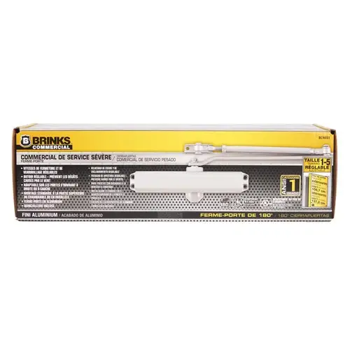 Brinks BC4031 Door Closer Aluminum Steel Hydraulic Grade 1 Aluminum