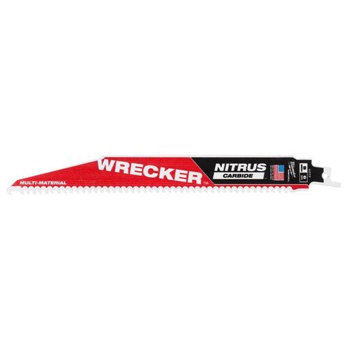 Reciprocating Saw Blade Wrecker 2" Nitrus Carbide 6 TPI Black/Red