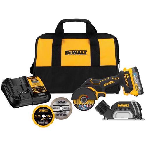 DEWALT DCS438E1 Cordless Angle Grinder, Battery Included, 20 V, 3 in Dia Blade, 20,000 rpm Speed
