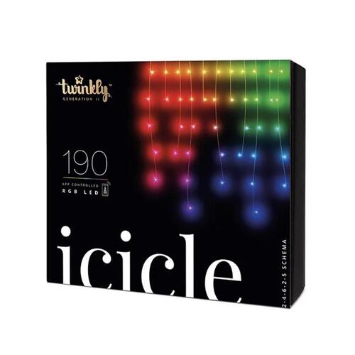 Holiday Bright Lights R190ICTWP Christmas Lights Twinkly LED Mini Multicolored/Warm White 190 ct Icicle