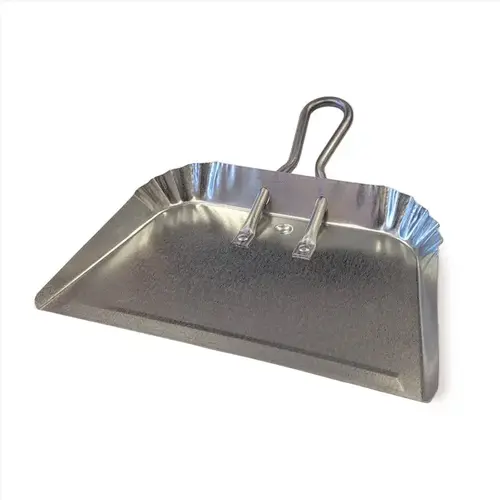 Fulton 382G Dust Pan Steel Heavy Duty Silver