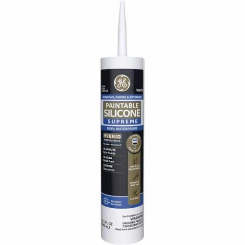 Caulk Sealant White Supreme Silicone Window and Door 10.1 oz White - pack of 12