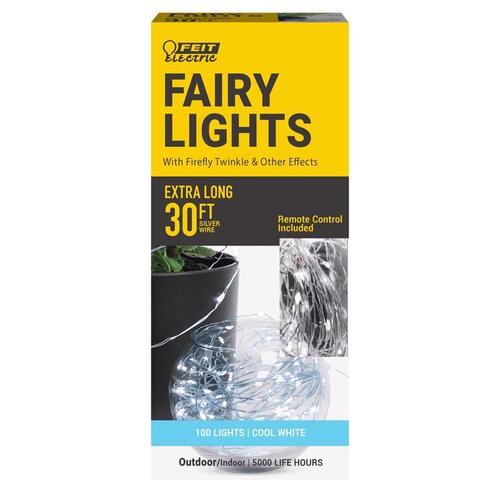 String Lights LED Fairy Cool White 30 ft. 100 lights