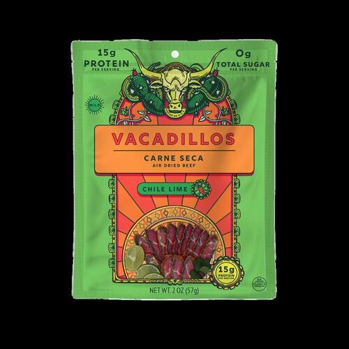 Vacadillos 65660 Beef Strips Carne Seca Chile Lime 2 oz Bagged