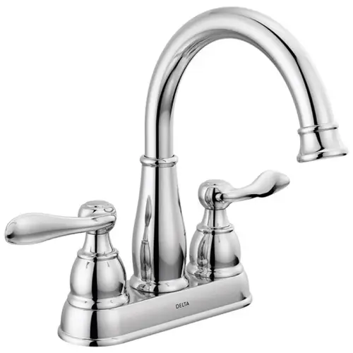 Windemere Series Bathroom Faucet, 1.2 gpm, 2-Faucet Handle, Chrome Plated, Lever Handle