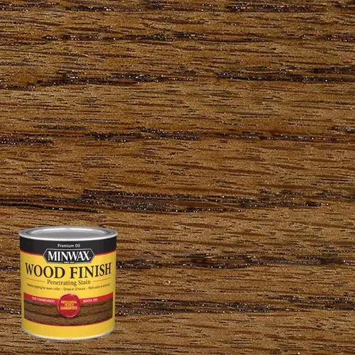 Penetrating Wood Stain Wood Finish Semi-Transparent Satin Mocha Oil-Based 0.5 pt Mocha