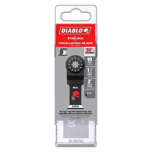 Freud DOS125BF10 Oscillating Blade Starlock 1-1/4" W Bi-Metal Curved Contact Edge Metal