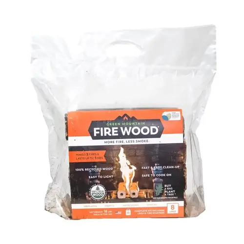 Green Mountain GMFW 8 8-Log Firewood Bundle, Virtually Smoke-Free