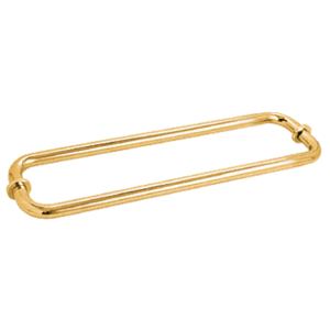 CRL SDTB12X12GP Gold Plated 12" Back-to-Back Towel Bars for Glass