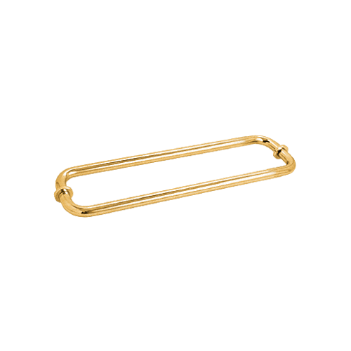Gold Plated 12" Back-to-Back Towel Bars for Glass