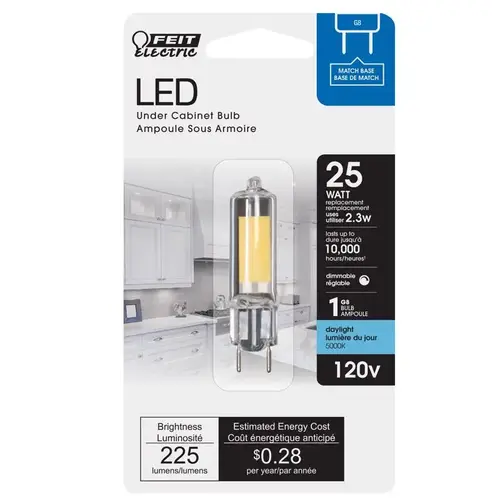 LED Bulb LED T4 G8 Daylight 25 Watt Equivalence Daylight