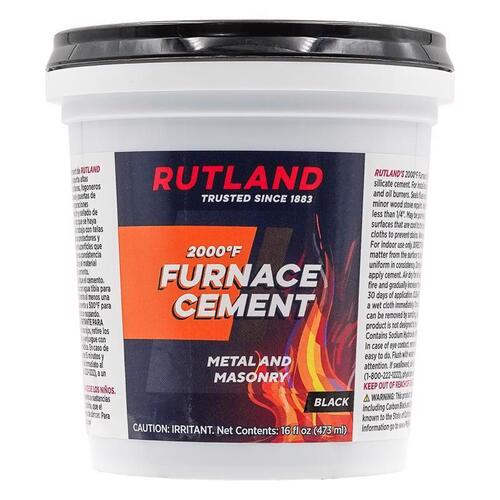 Rutland 64-XCP12 Furnace Cement Black - pack of 12
